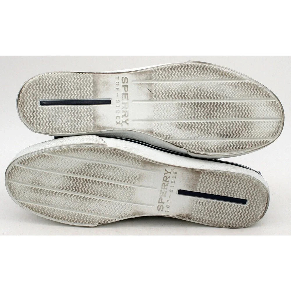 Sperry Shoes Men's Size 11.5 M Top Sider Blue Grey Boat Shoe 2 Eye Canvas